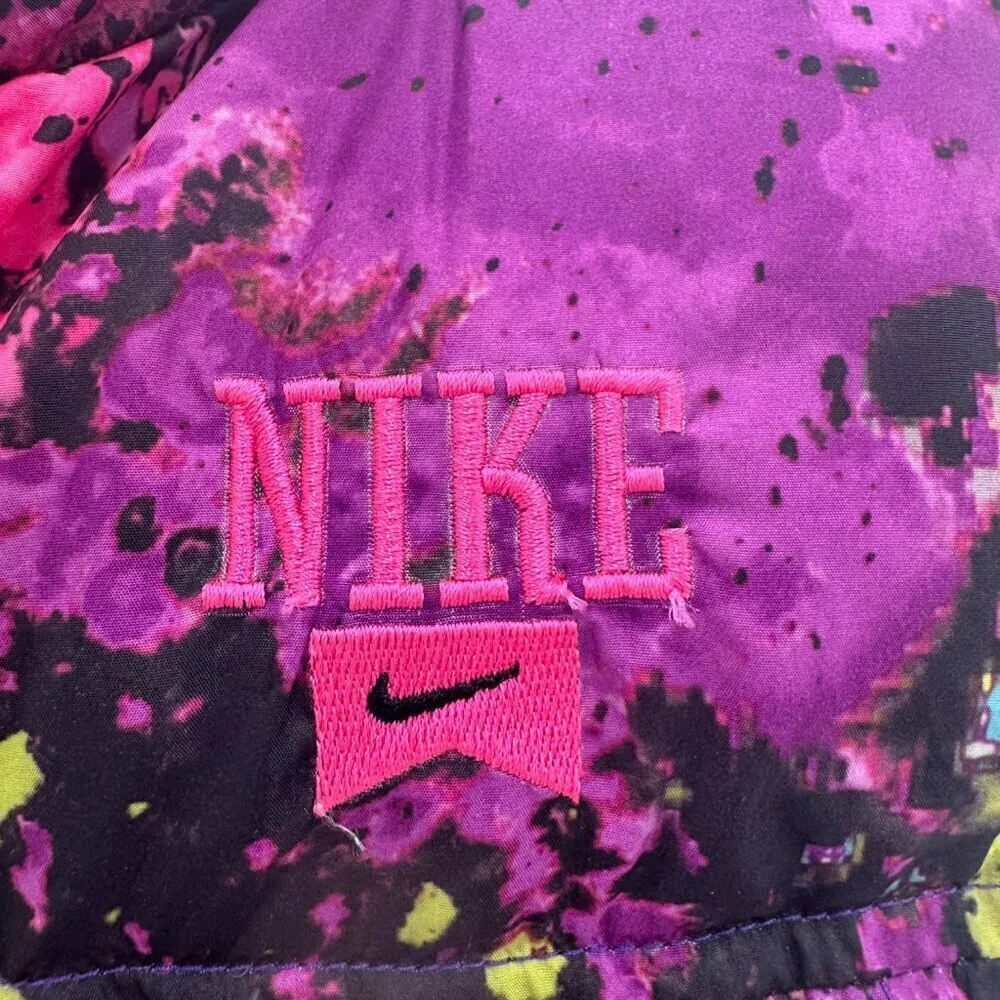 NIKE Reversible Multicolor Puffer Fleece Vest Jacket Girls Large